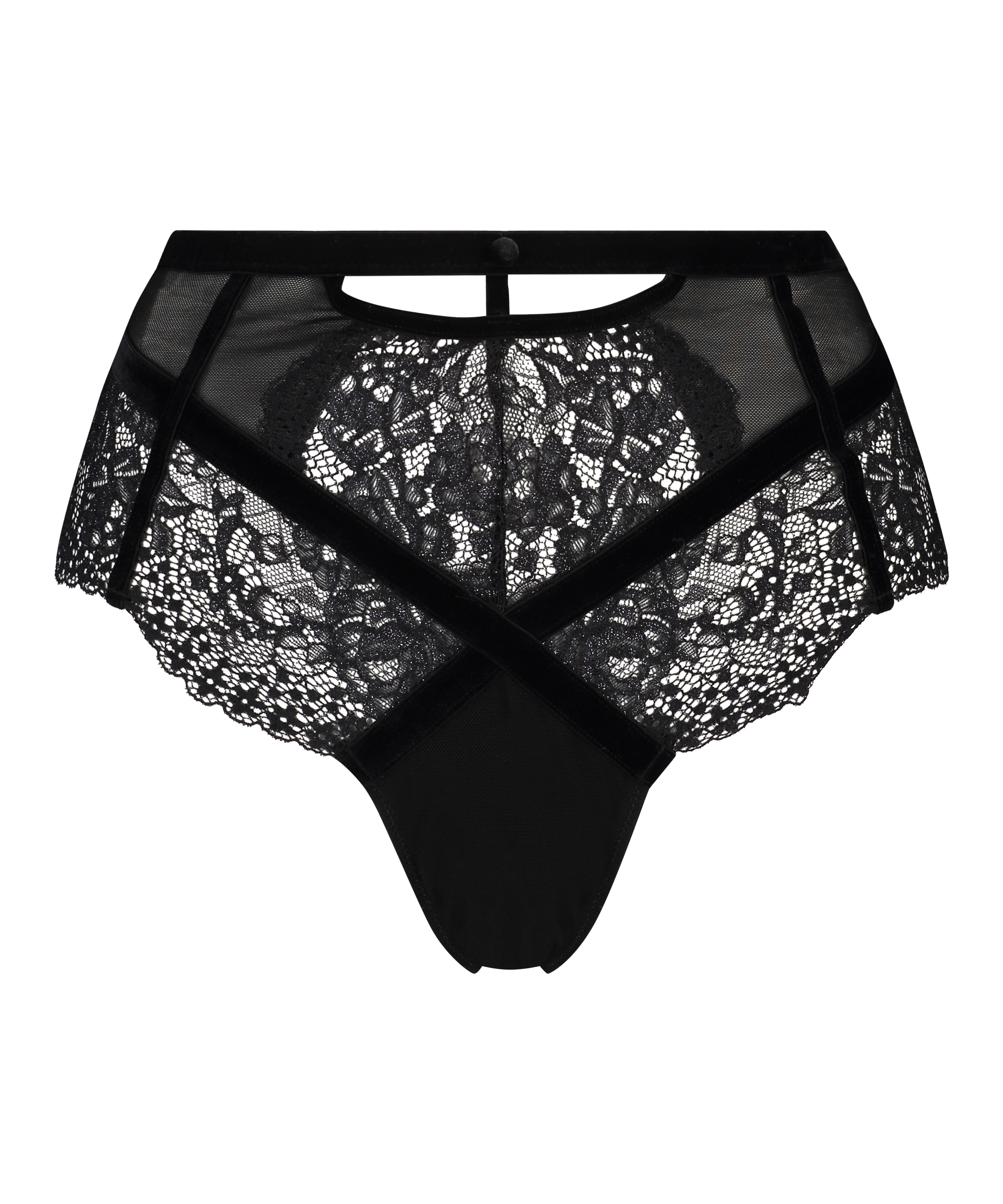String taille haute Raine, Noir, main