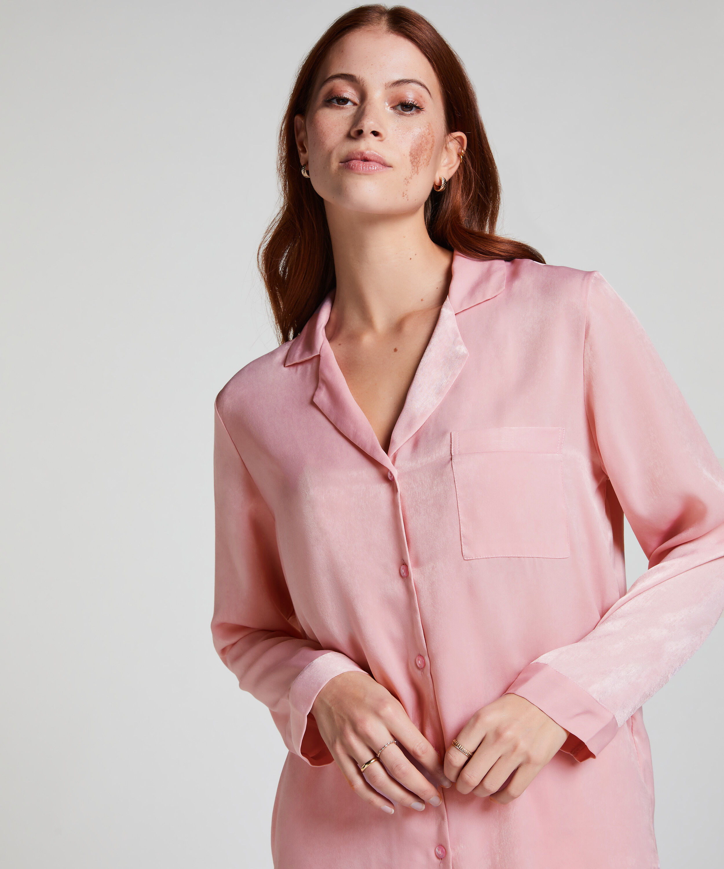 Veste à manches longues Satin, Rose