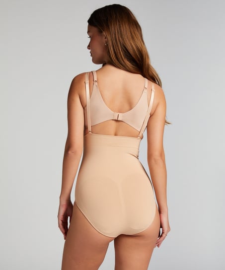 Culotte taille haute sans couture, Beige