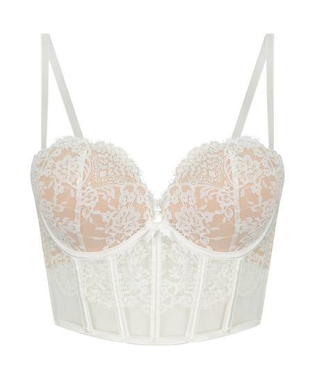 Soutien-gorge bustier Maximizer rembourré à armatures Chlo, Blanc