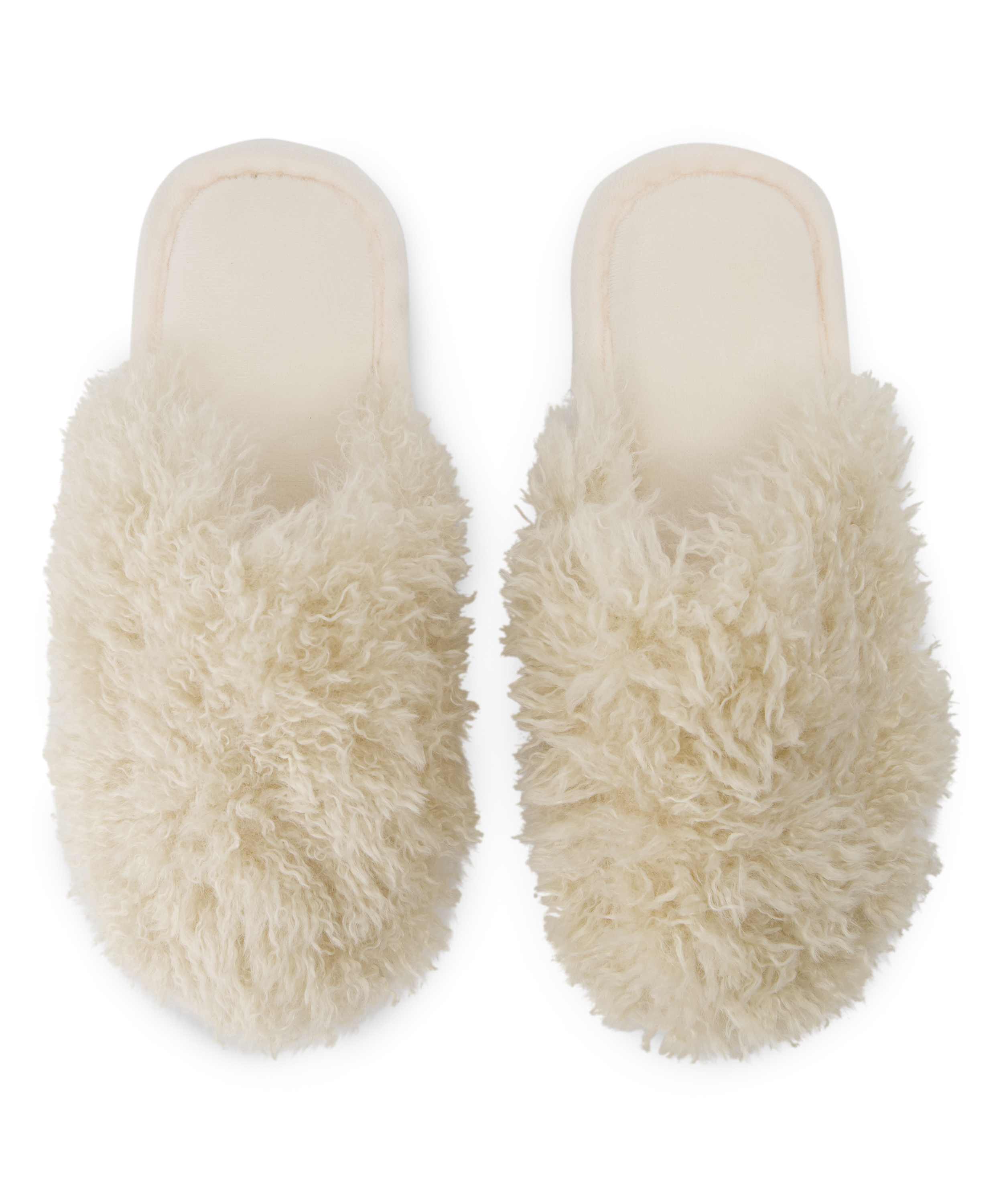 Chaussons Fake Fur, Beige, main