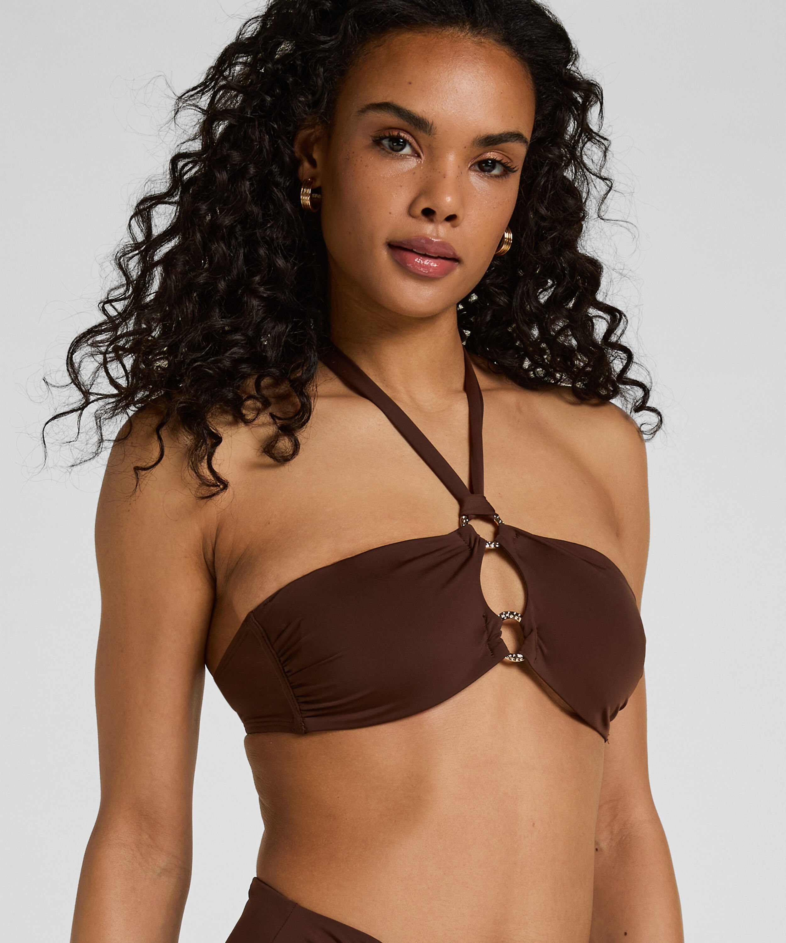 Bandeau Bikini Top Madrid, Marron