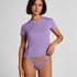 Haut de pyjama manches courtes rib crew neck, Violet