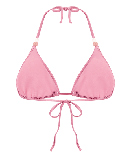 Haut de bikini triangle Kallua, Rose