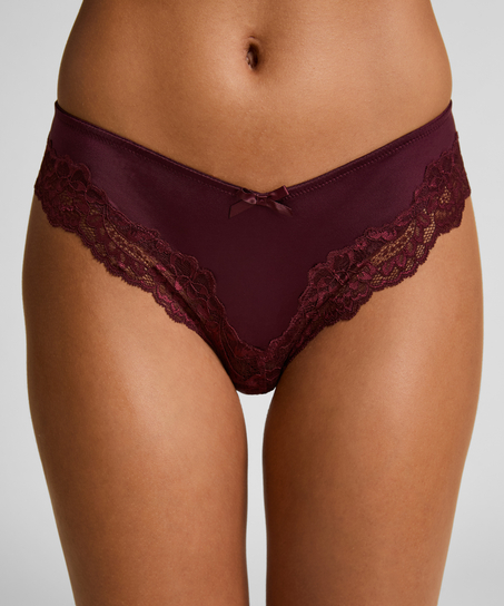 Slip brésilien Lace & Shine, Violet
