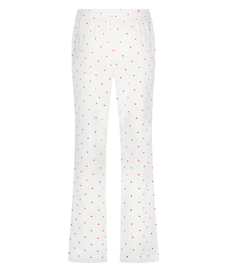 Jacquard Hearts Petite pantalon de pyjama, Blanc