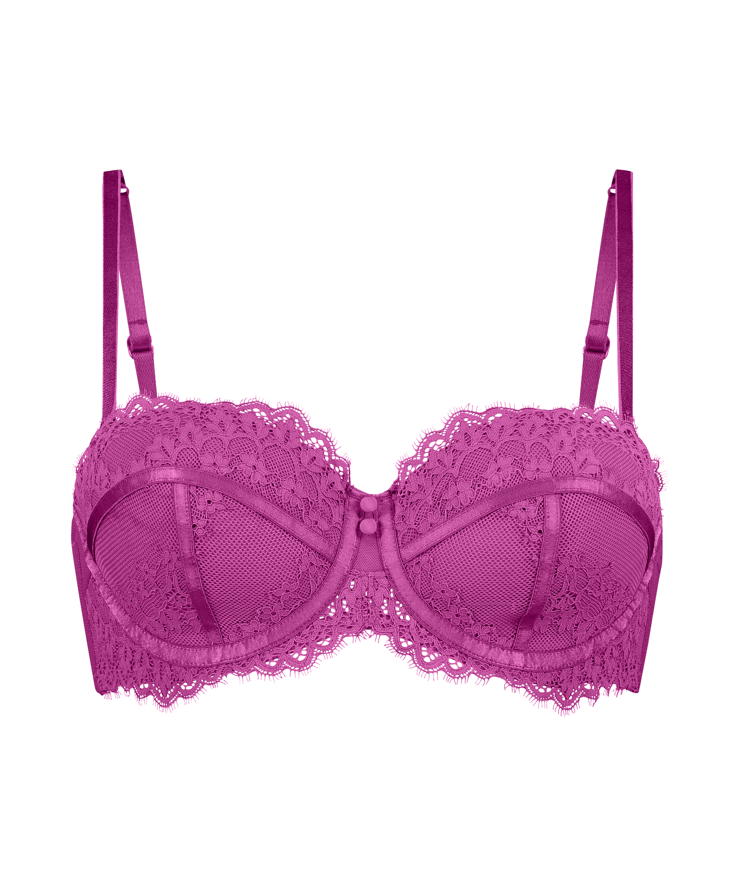 Soutien-gorge à armatures préformé sans bretelles Daisy, Rose, main