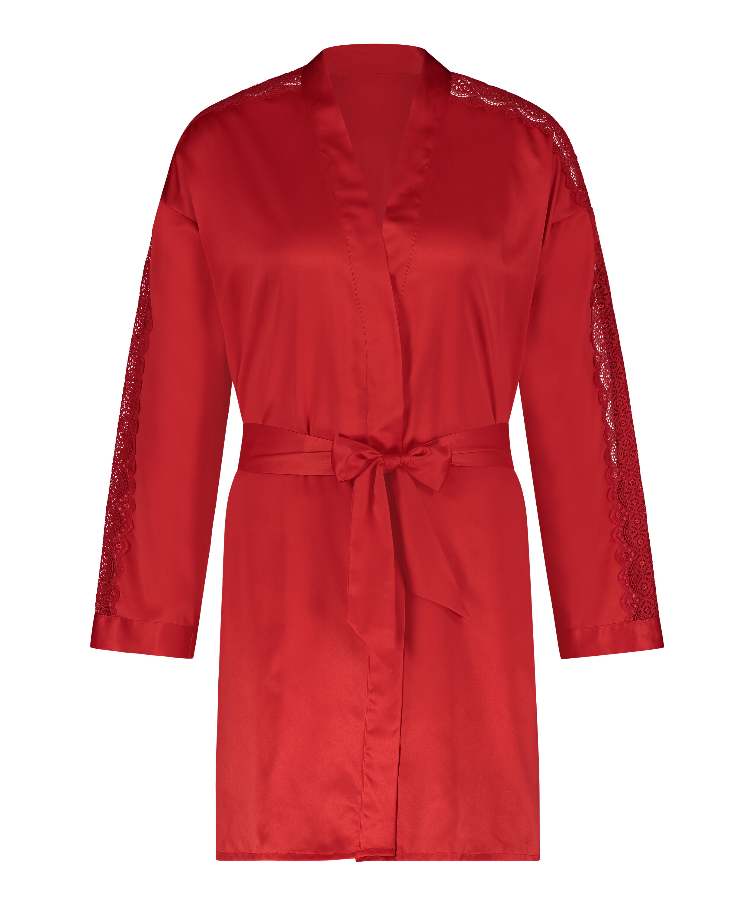 Kimono en satin, Rouge