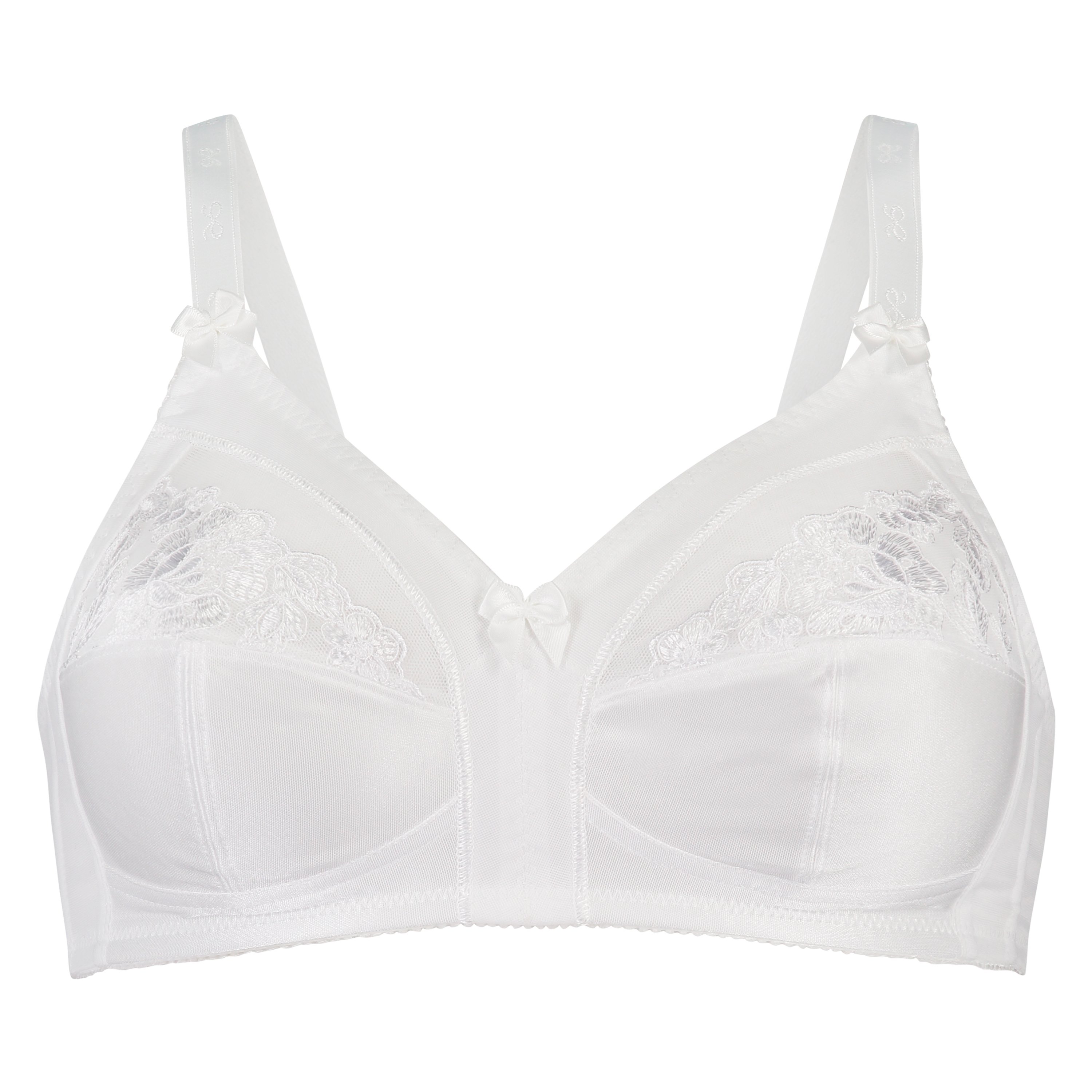 Soutien-gorge sans armatures non-préformé Sara, Blanc, main