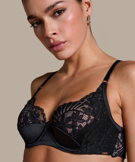 Soutien-gorge à armatures préformé Poppy, Noir