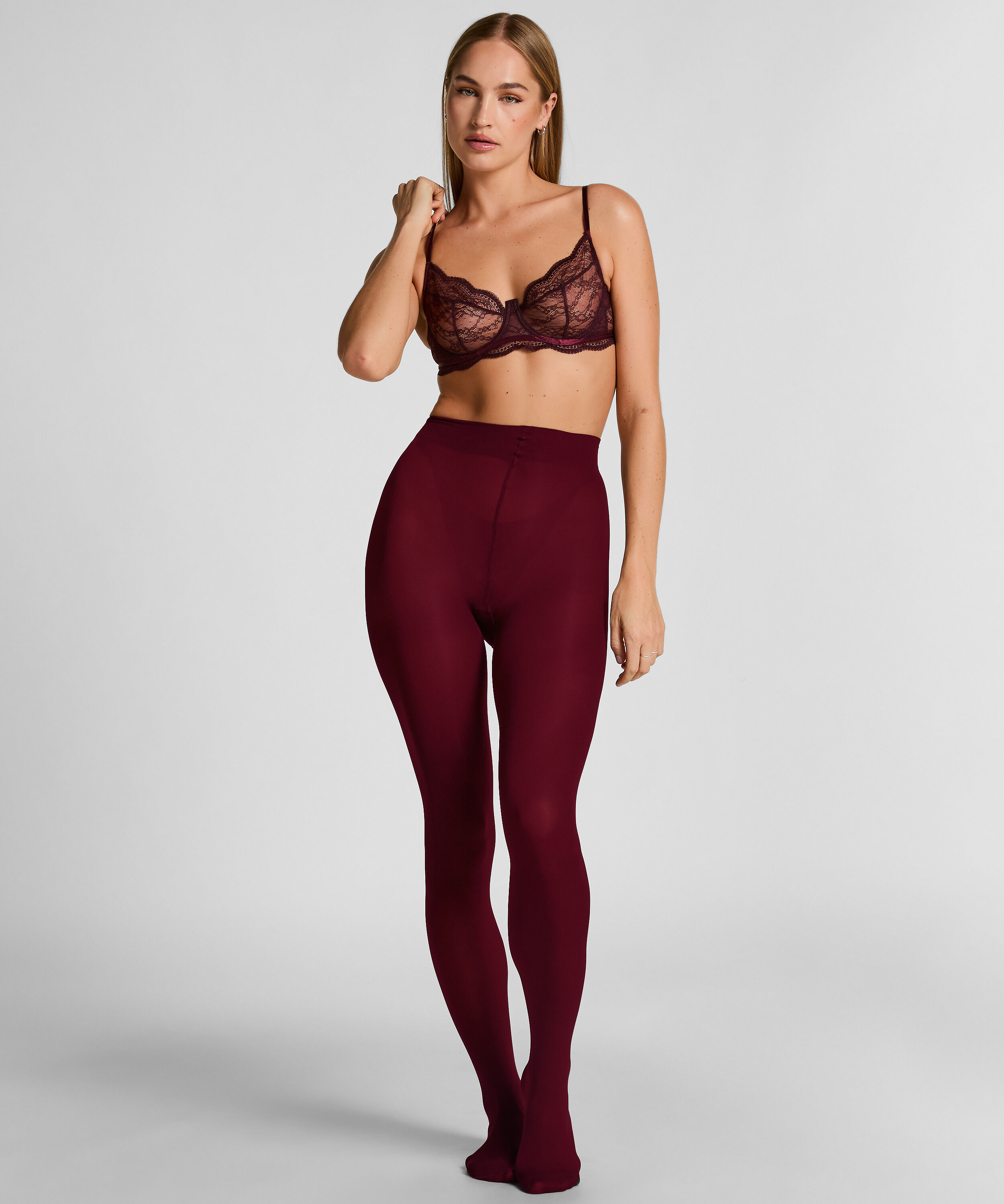 Collants 50 Deniers Toucher Velours, Violet Collants 50 Deniers Toucher Velours, Violet