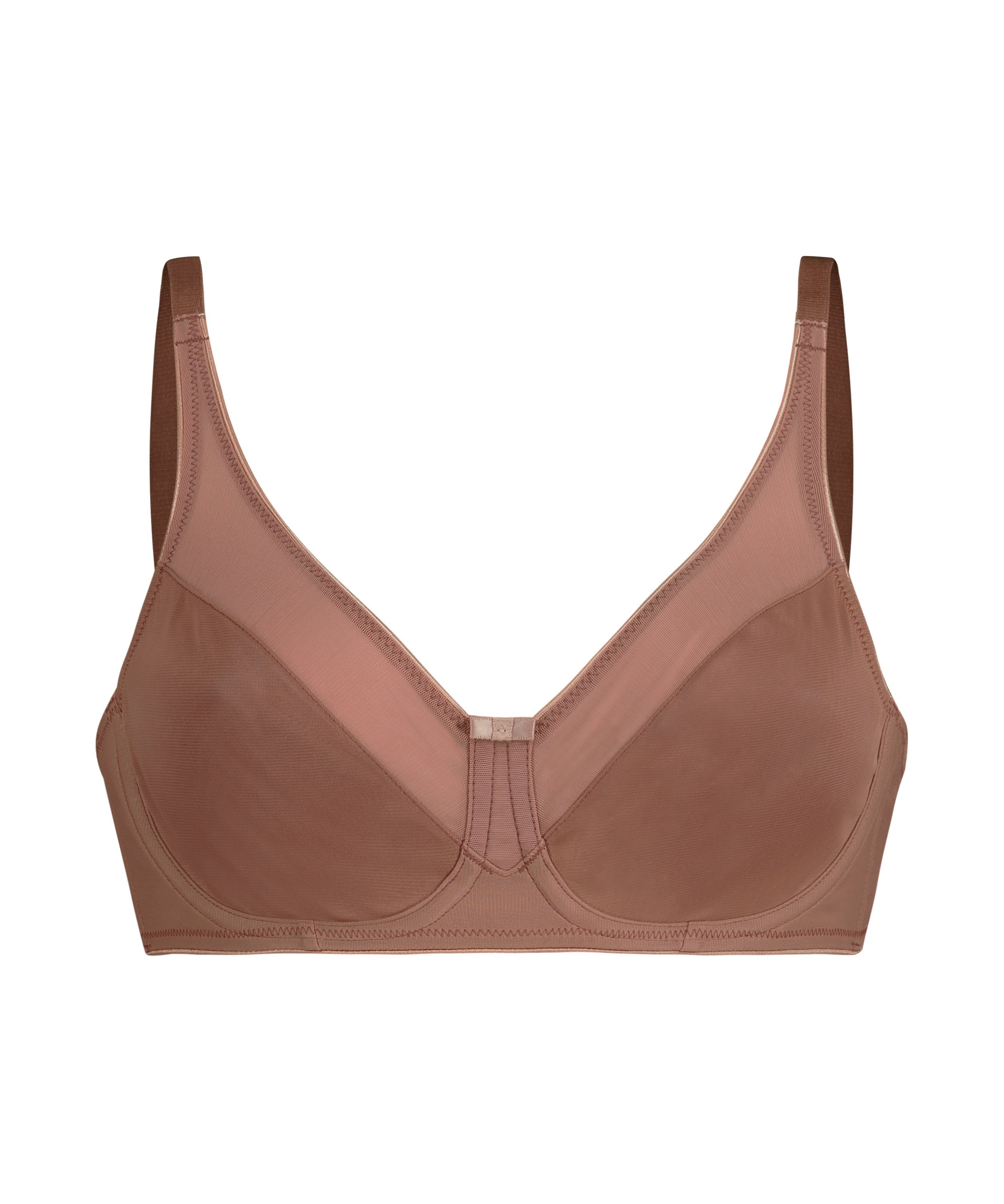 Soutien-gorge à armatures non-préformé minimiseur Nina, Marron, main