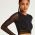Haut crop-top HKMX, Noir
