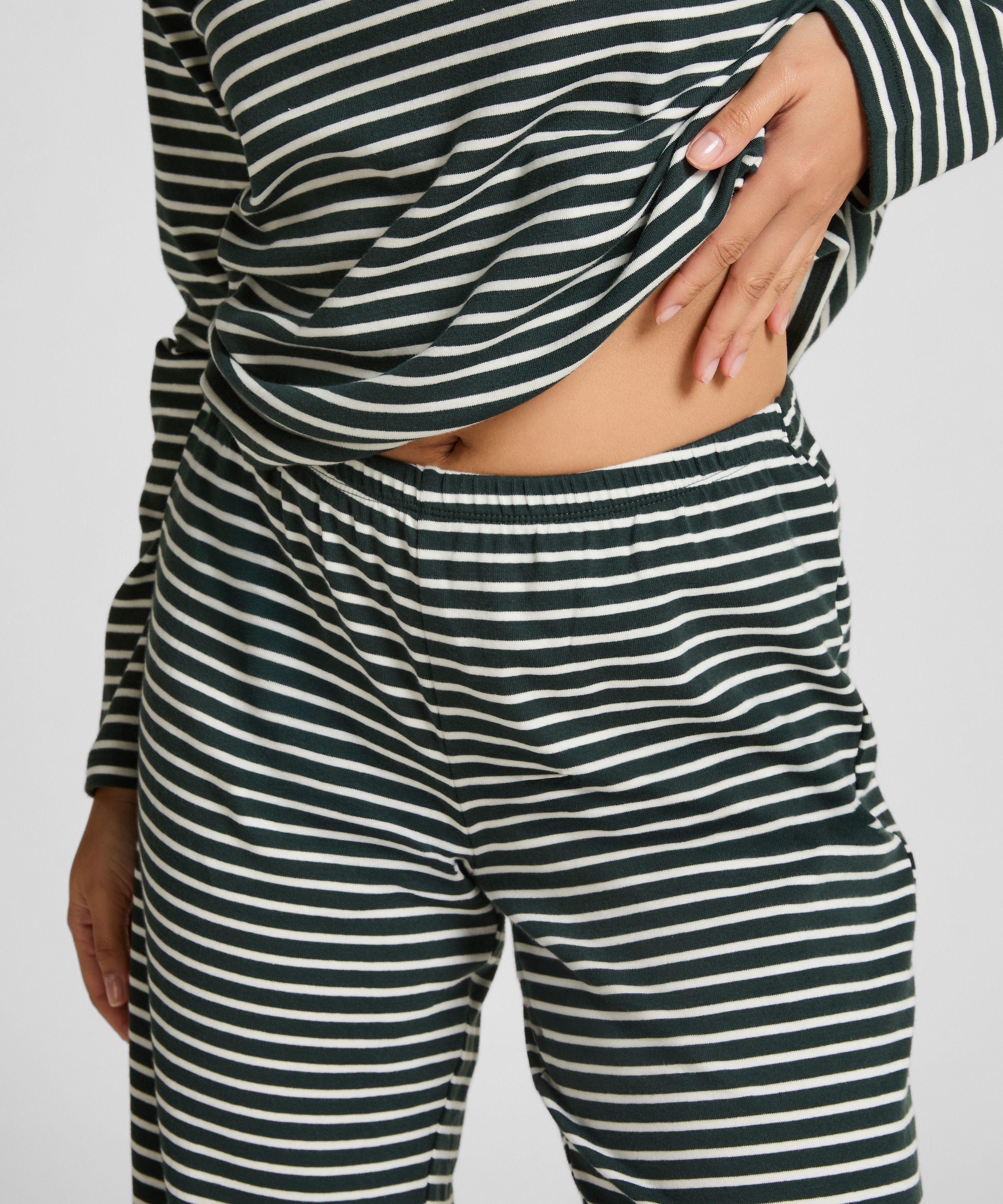 Pyjama en jersey de coton, Vert, main