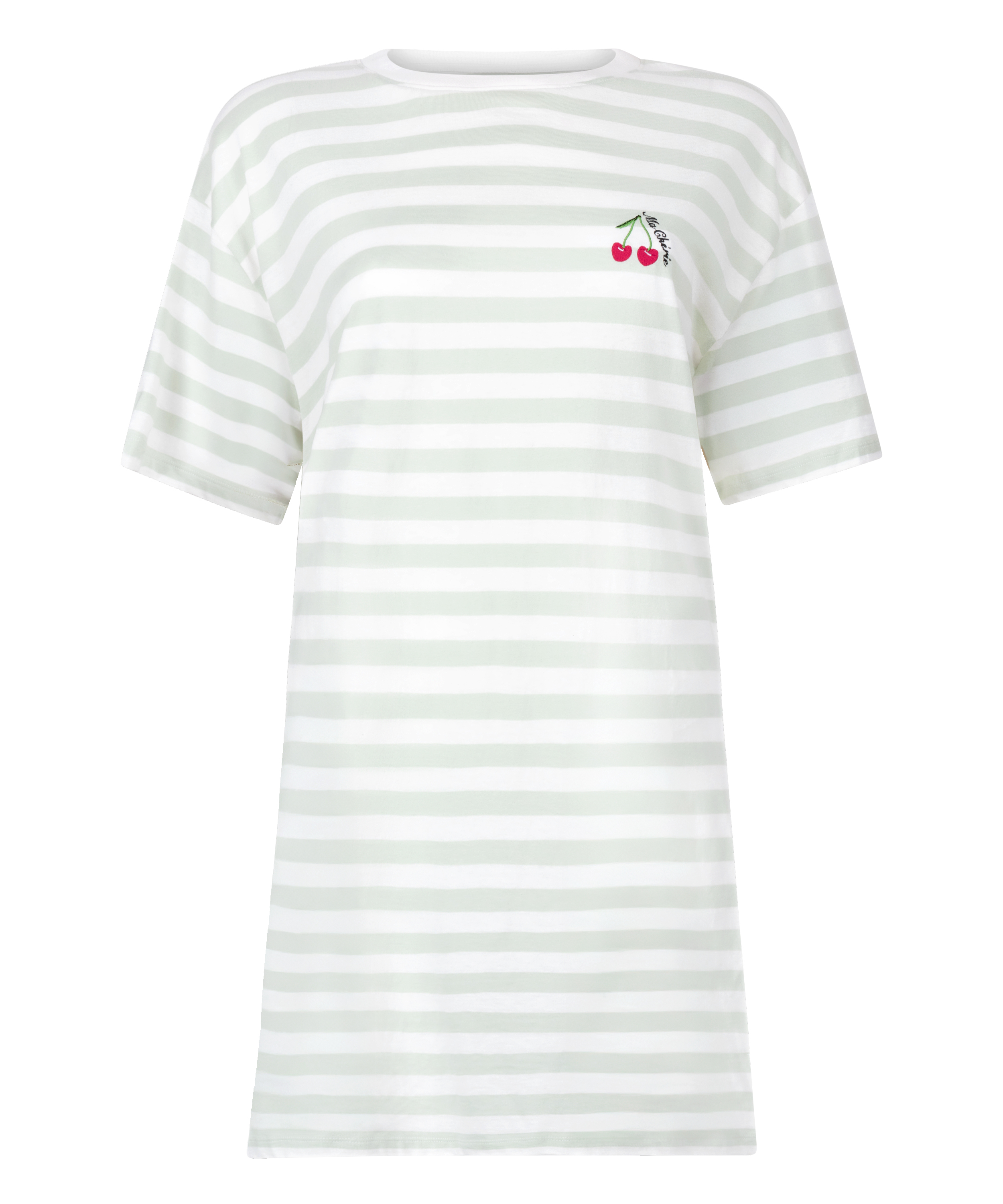 Chemise de nuit à col rond, Vert, main