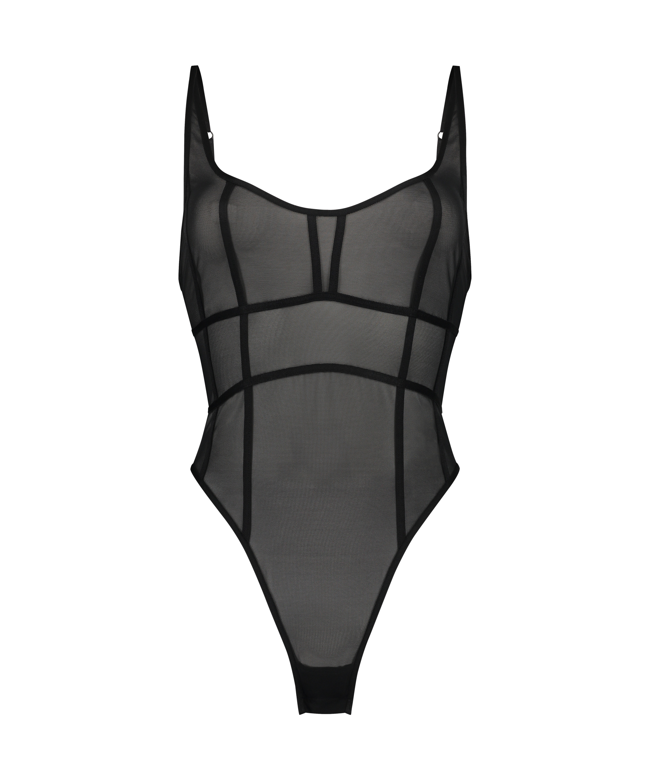 Body maille sexy, Noir, main