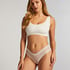 Slip br&eacute;silien V-shape Mesh, Blanc