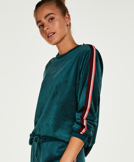 Top Velour Stripe, Vert