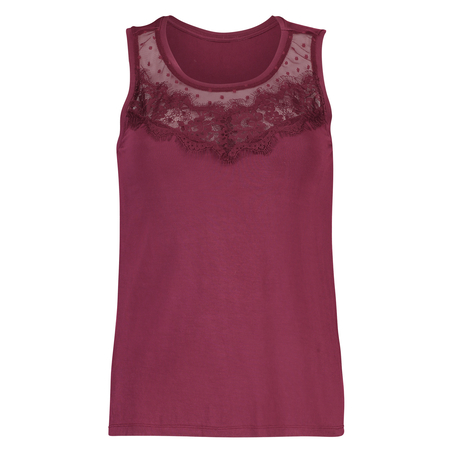 Top Jersey Lace, Rouge