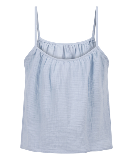 Cami en mousseline, Bleu