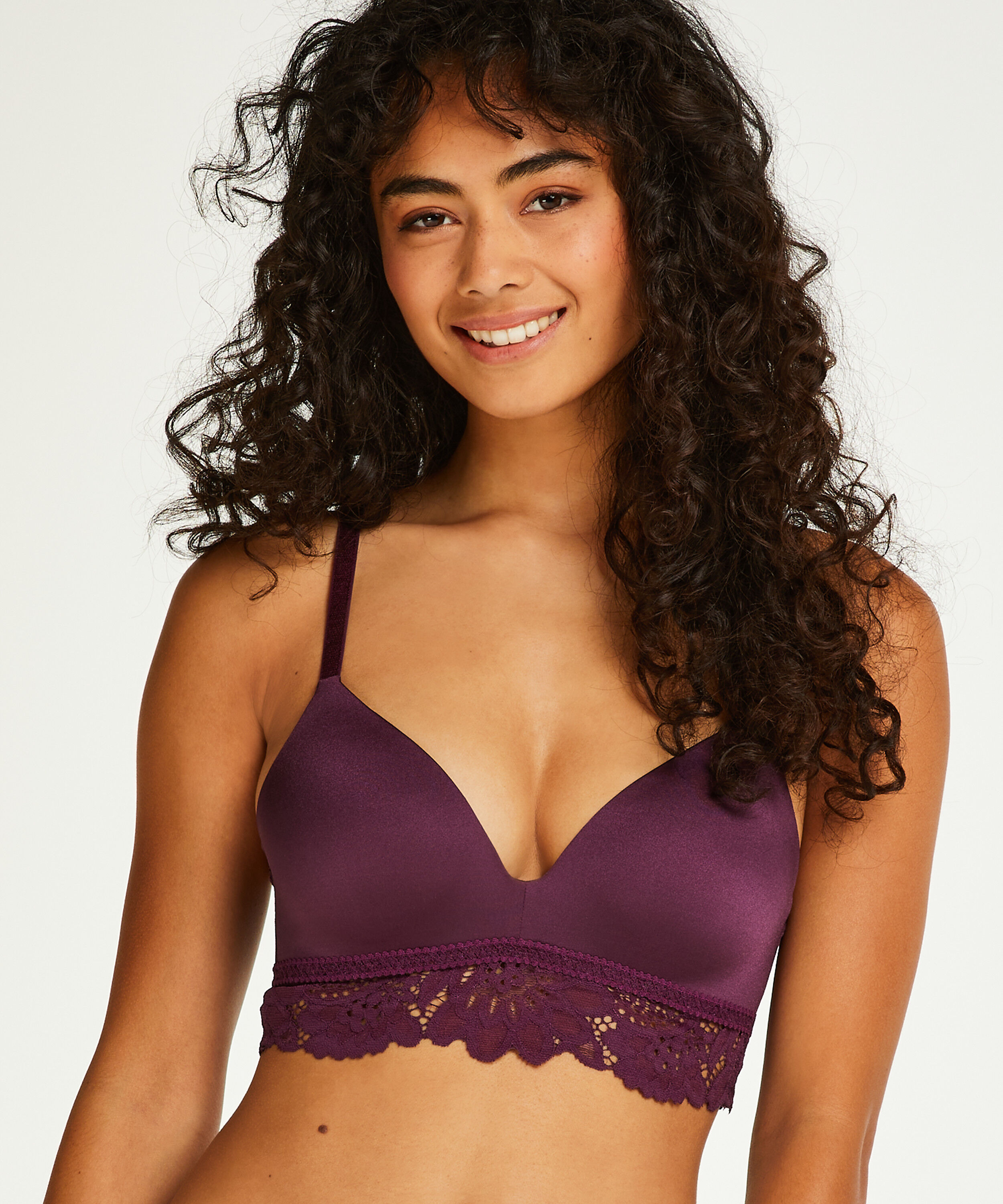 Soutien-gorge push-up pr&eacute;form&eacute; sans armatures Evey, Violet