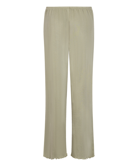 Pyjama Pant Loose Pointelle, Vert