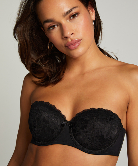 Soutien-gorge à armatures préformé sans bretelles Maya, Noir
