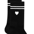 Chaussettes courtes en coton, Noir