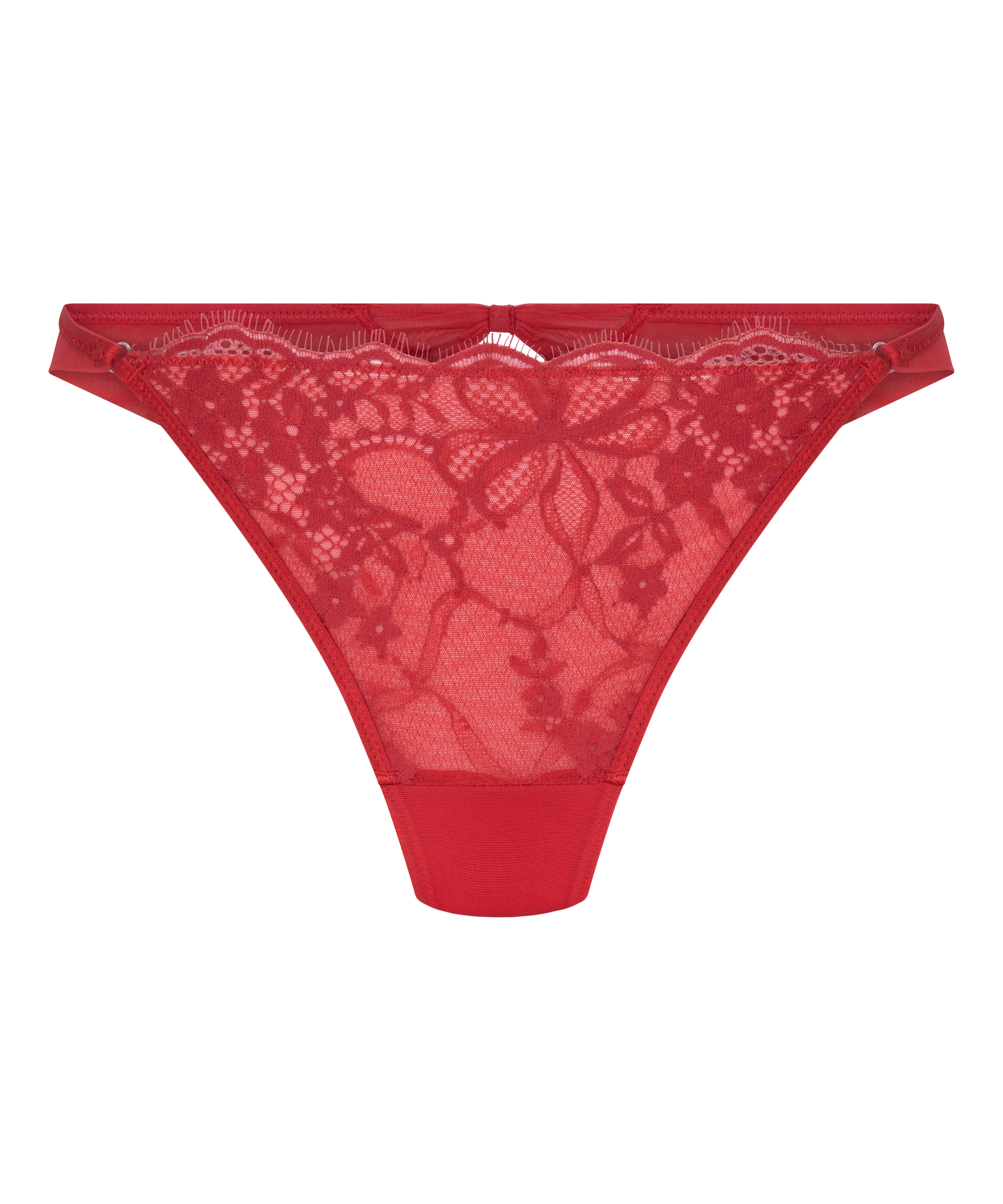 Slip brésilien Marianna, Rouge, main