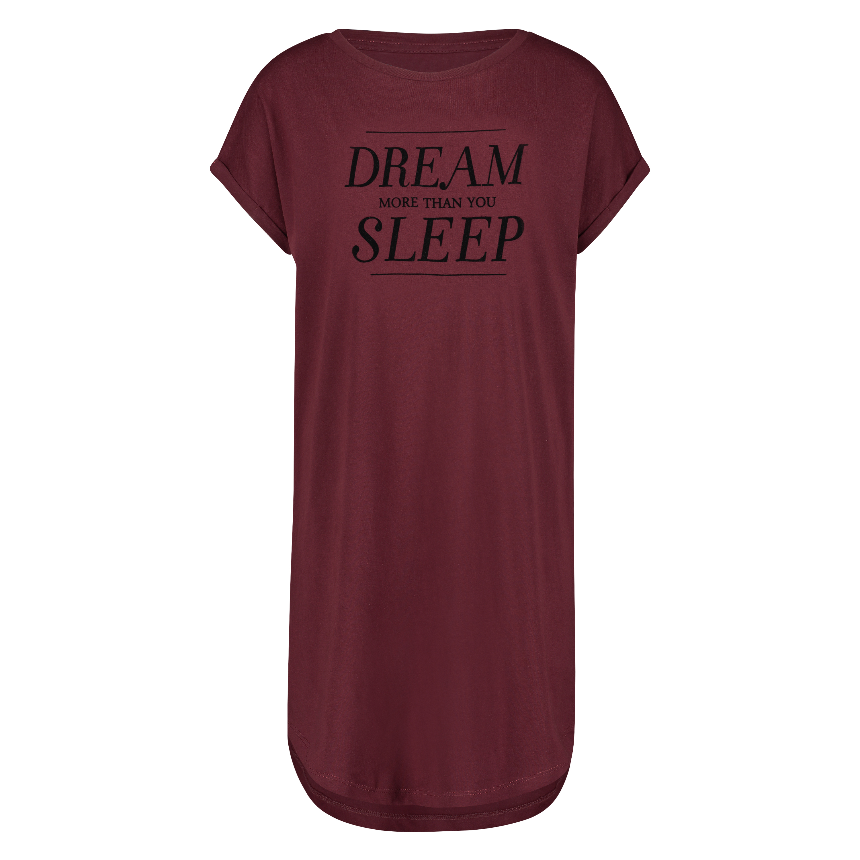 Chemise de nuit à col rond, Rouge, main