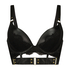 Soutien-gorge push-up à armatures préformé longline Occult, Noir