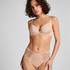 Combinaison en dentelle longueur midi, Beige