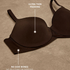 Soutien-gorge &agrave; armatures pr&eacute;form&eacute; push-up Smooth, Marron