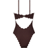 Maillot de bain Bandeau Scallop, marron
