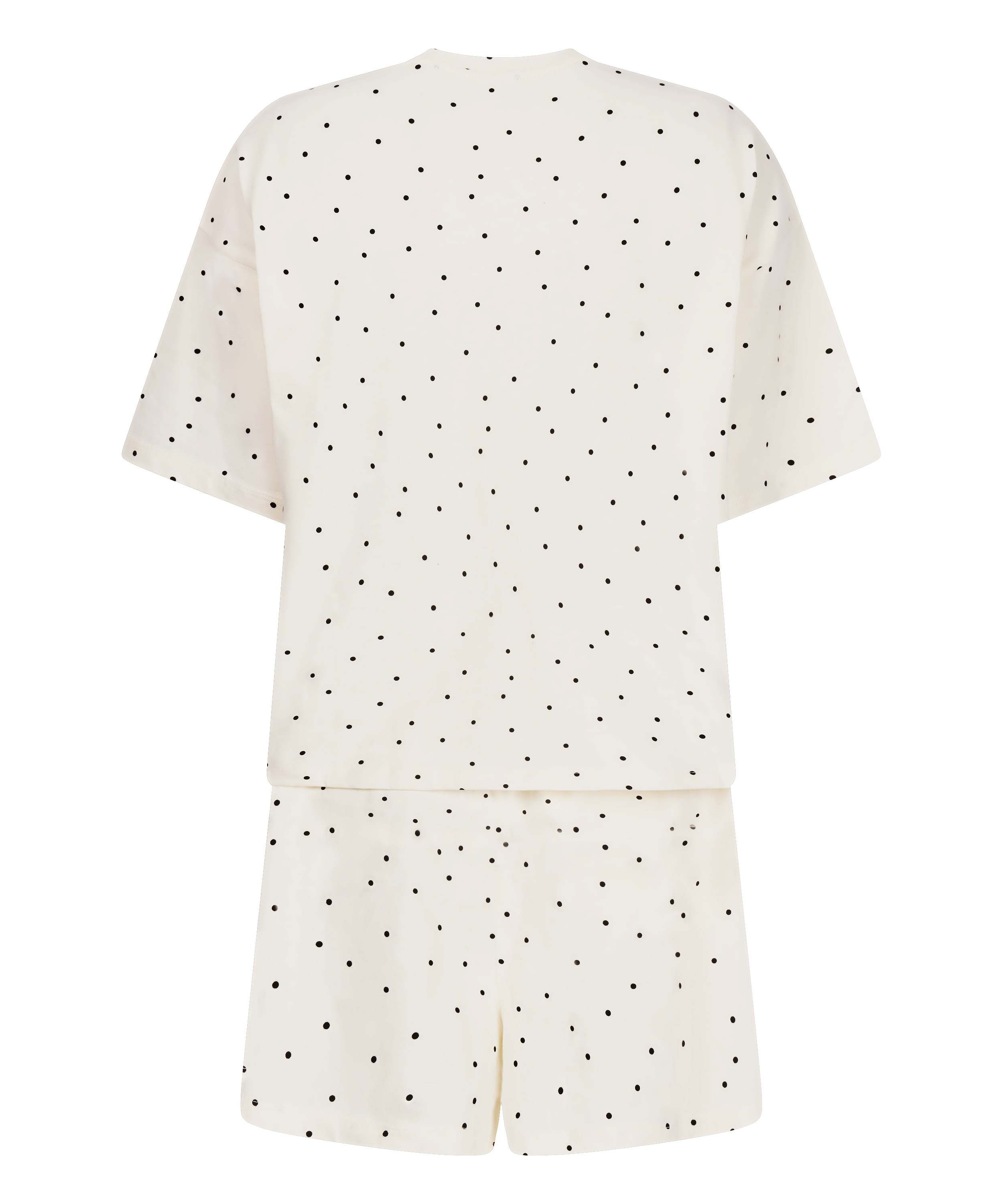 Pyjama Set Cotton Jersey Short, Blanc, main