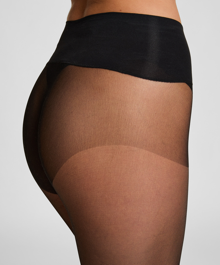 Collants 20 Deniers Toucher Velours, Noir