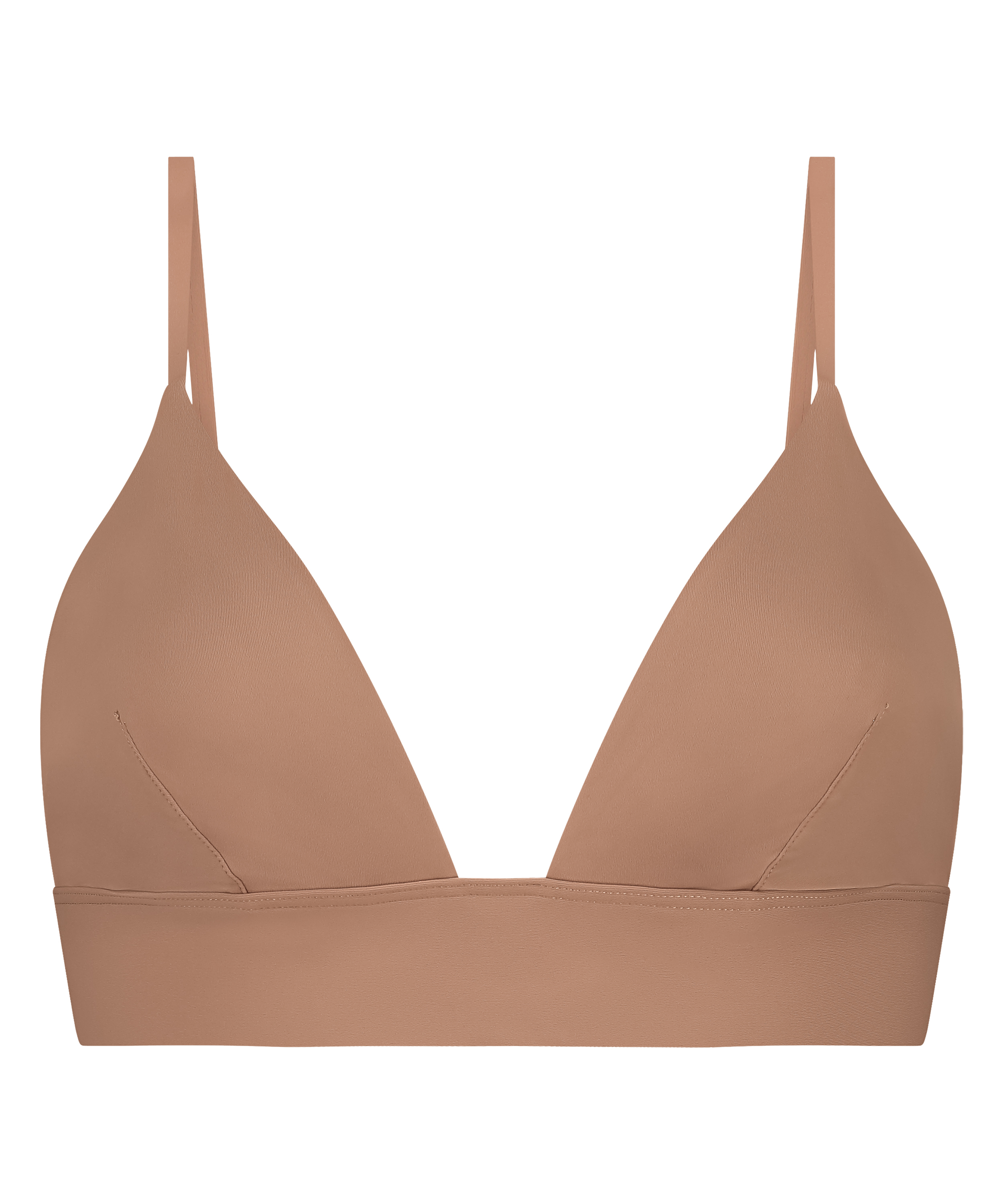 Triangle Brassière Smooth, Marron, main