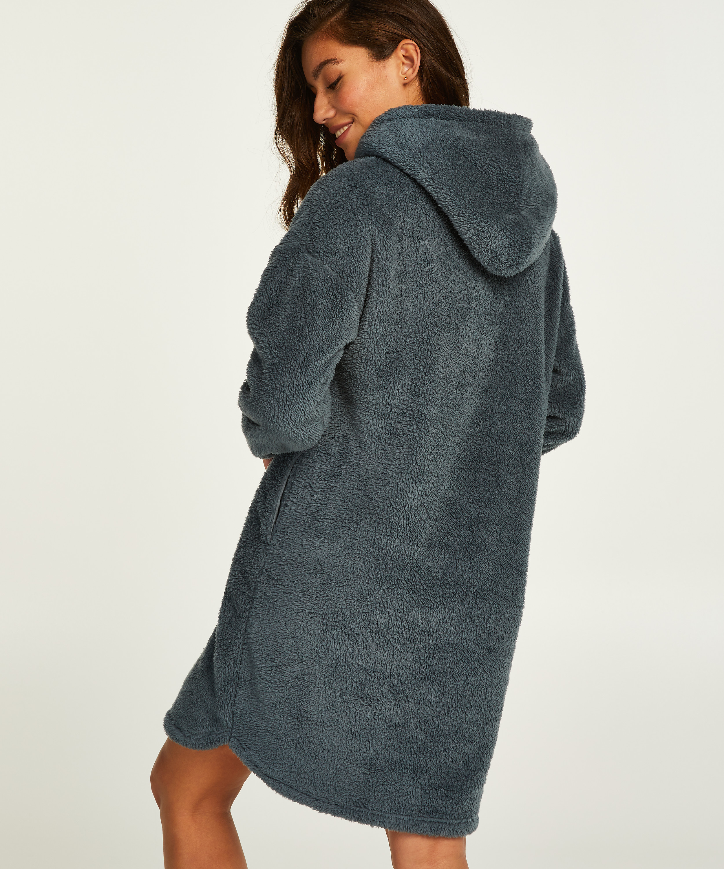 Robe polaire Snuggle Lounge, Bleu, main