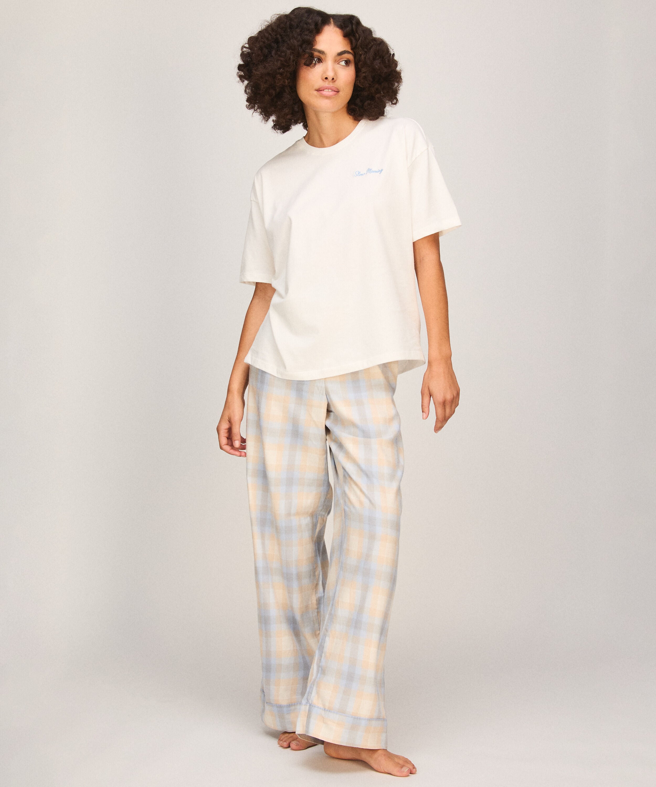 Ensemble de Pyjama Check, Bleu