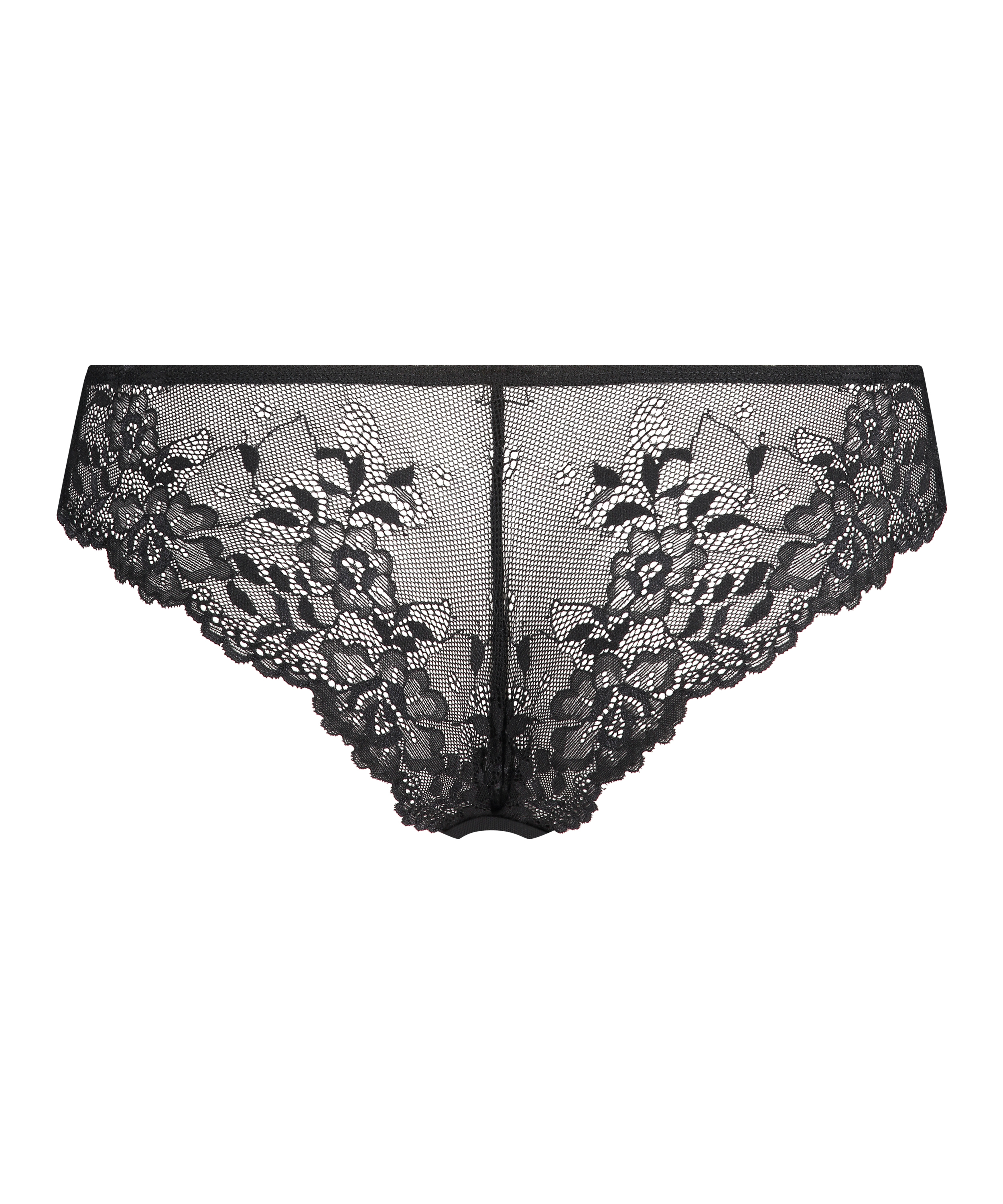 Slip br&eacute;silien Crystal Lace, Noir, main