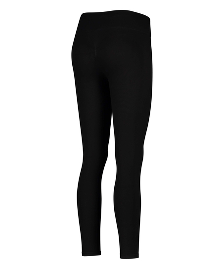 Legging de sport sans coutures taille haute HKMX, Noir