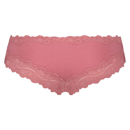 Slip br&eacute;silien coton, Rose