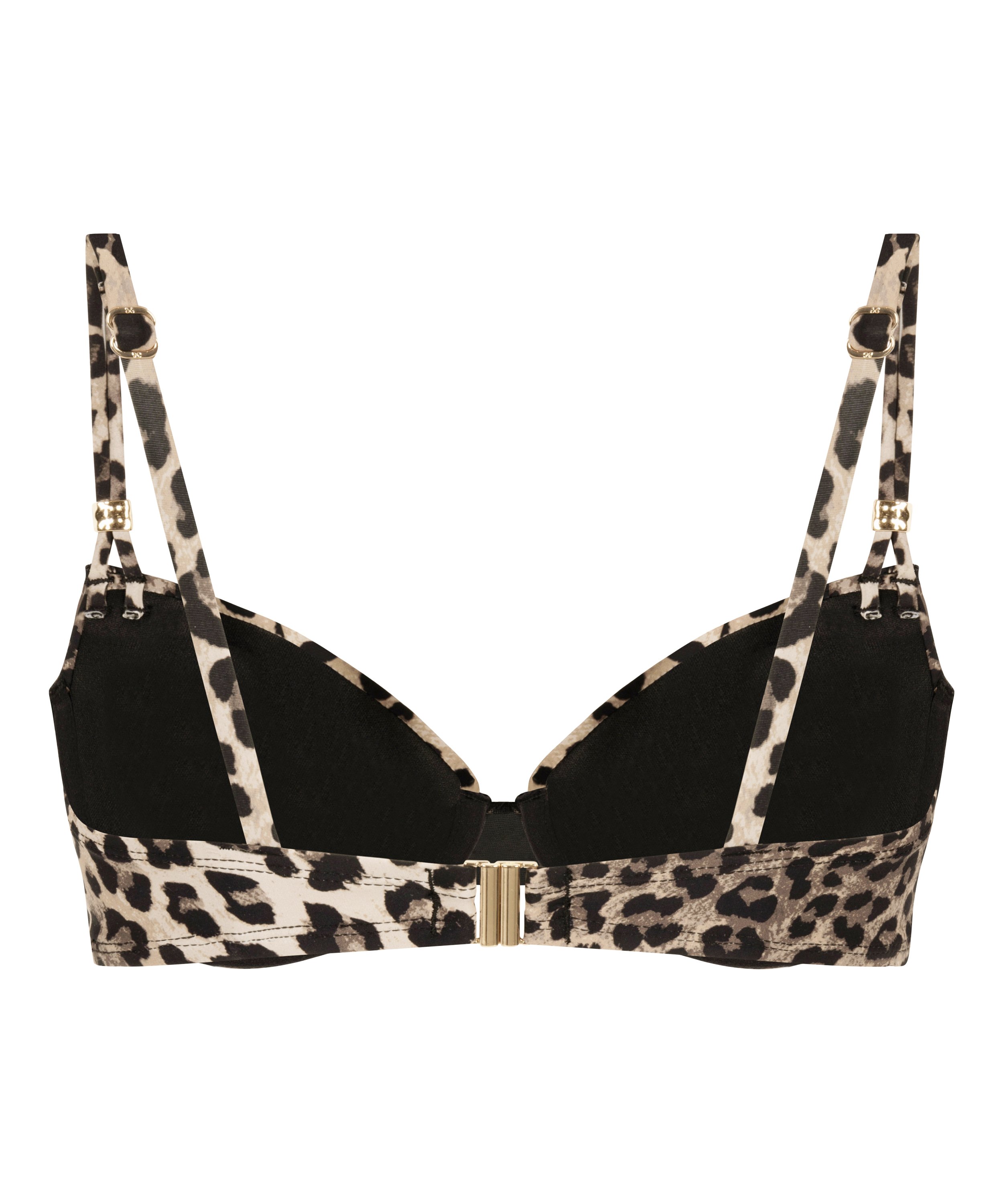 Haut de bikini à armatures rembourré Animalia, Marron, main