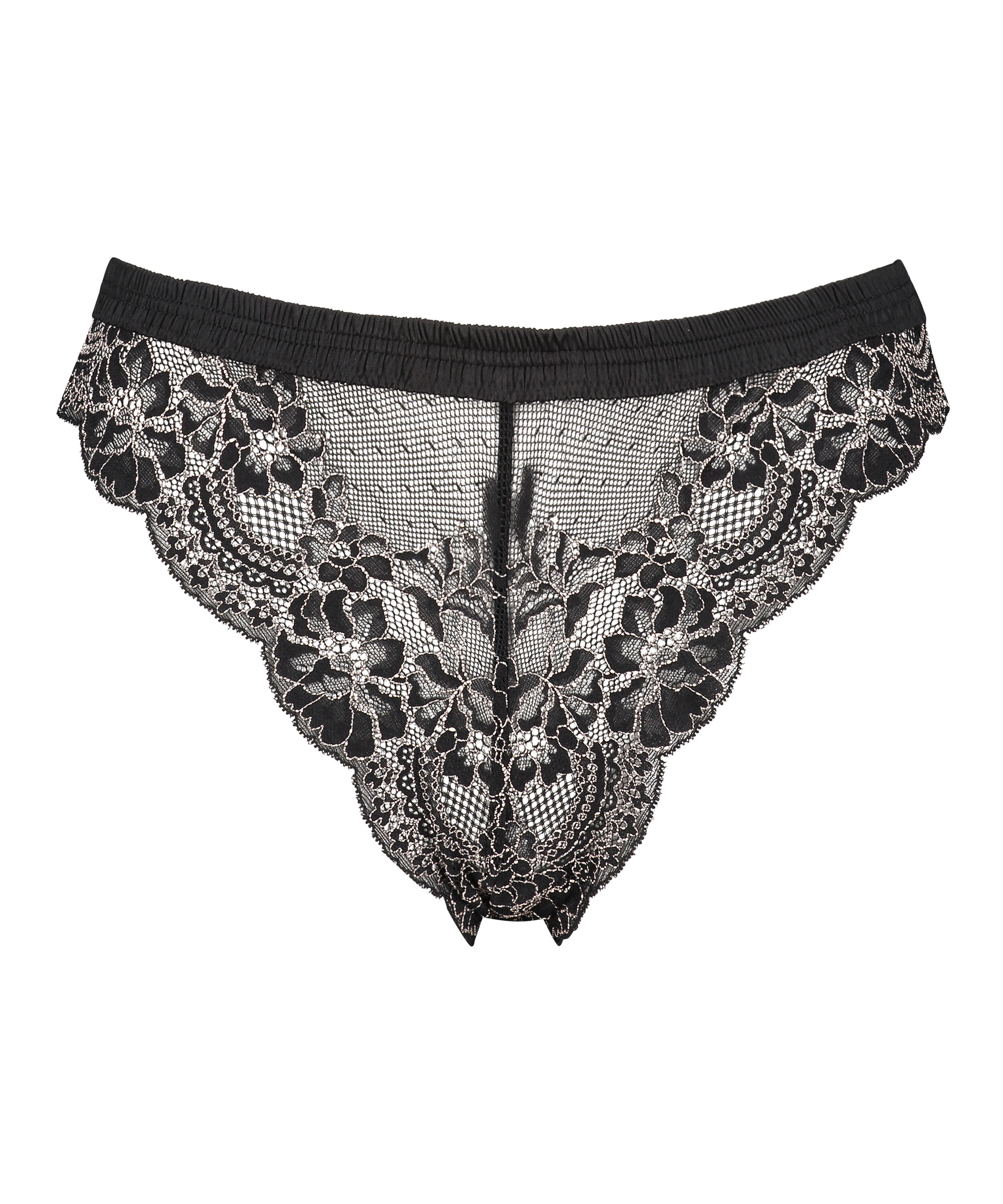 Slip brésilien échancré Yvo, Noir Slip brésilien échancré Yvo, Noir