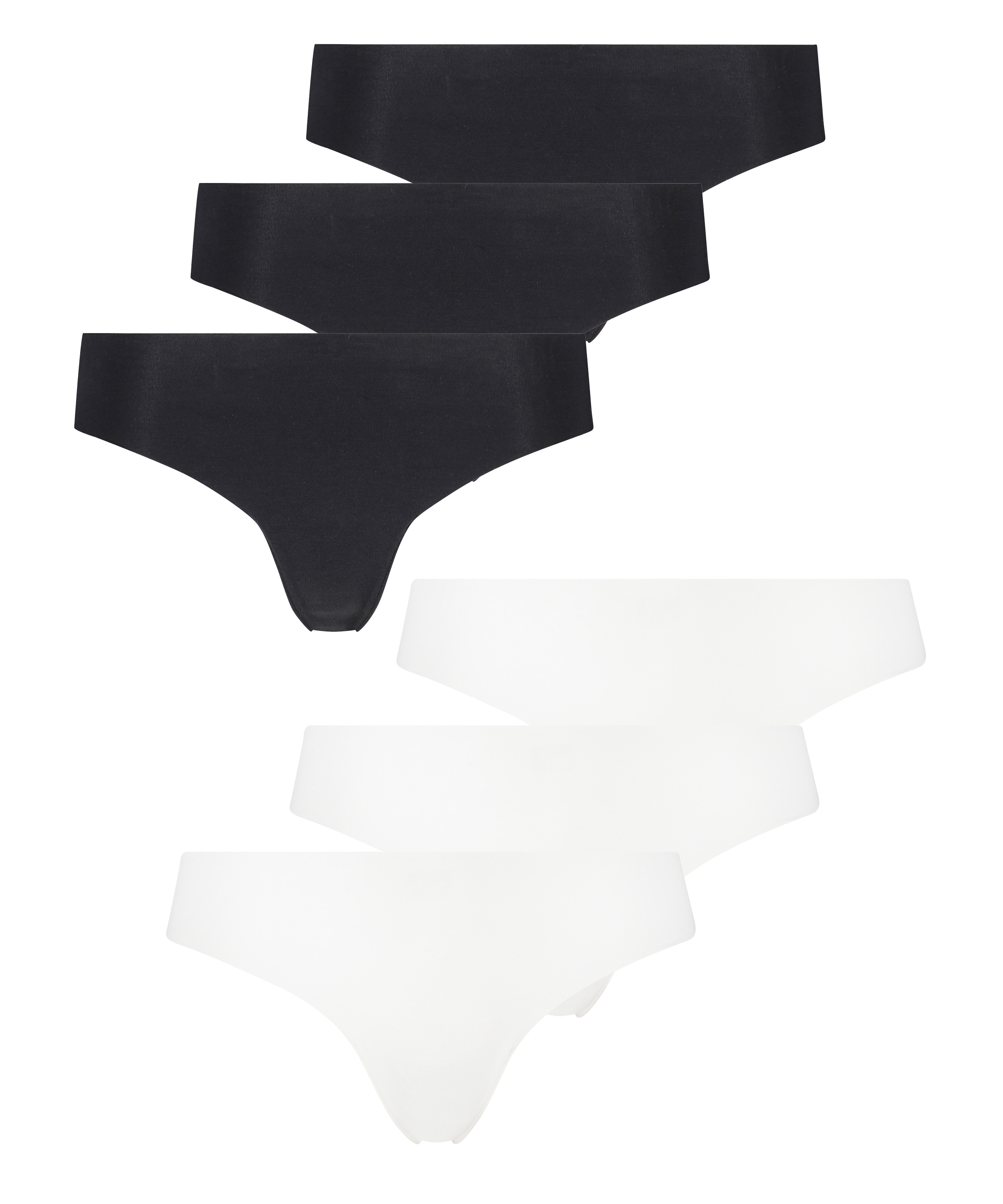 Lot de 6 strings invisibles, Blanc, main