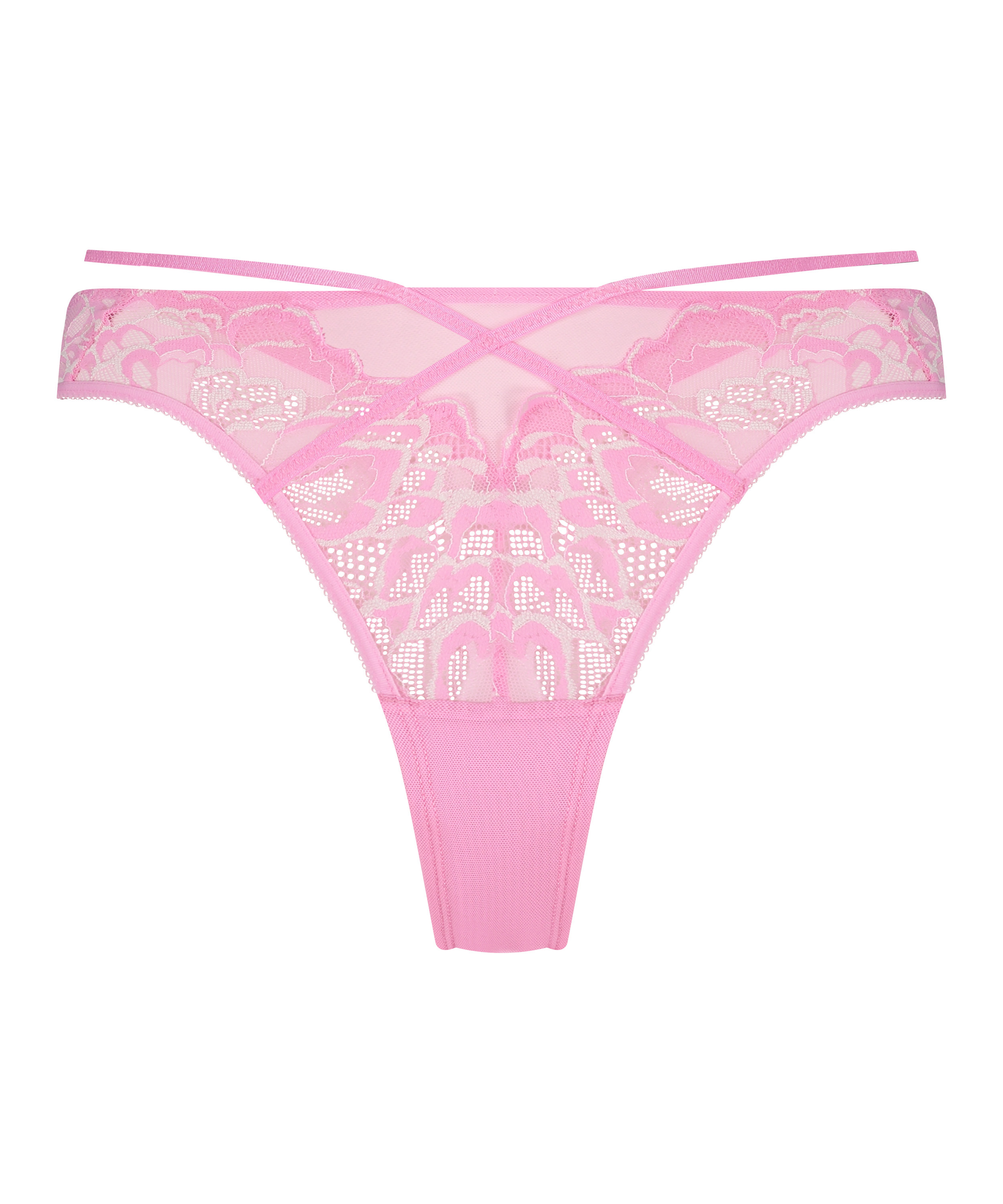 Slip brésilien Alexia, Rose, main