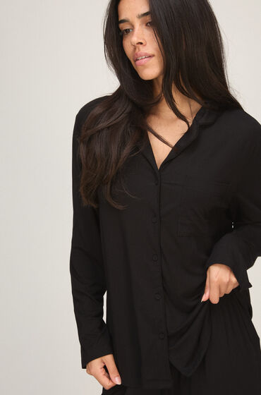 Hunkemöller Veste à manches longues en jersey Essential Noir