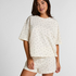 Pyjama Set Cotton Jersey Short, Blanc