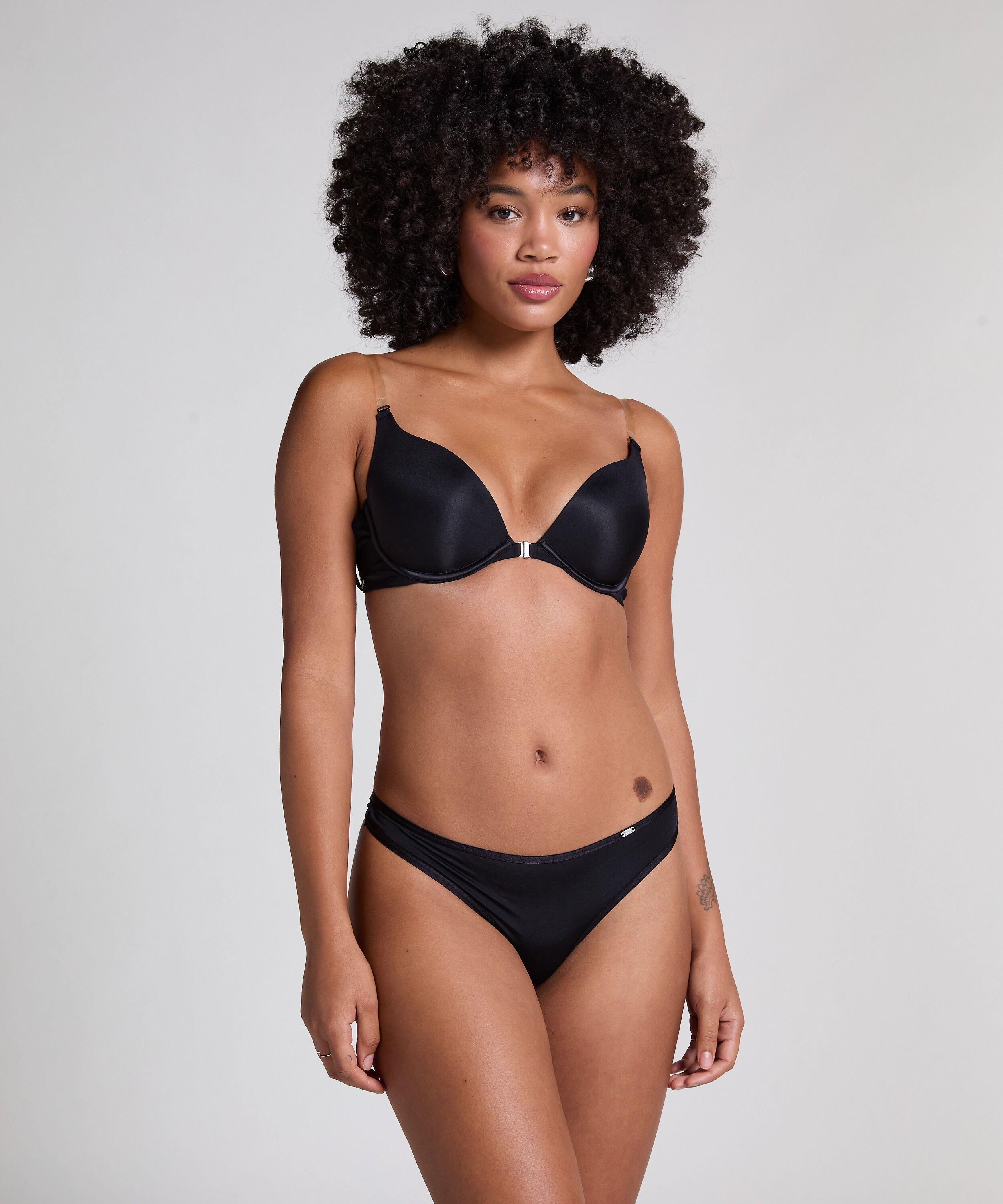Soutien-gorge &agrave; armatures pr&eacute;form&eacute; push-up Transparant, Noir