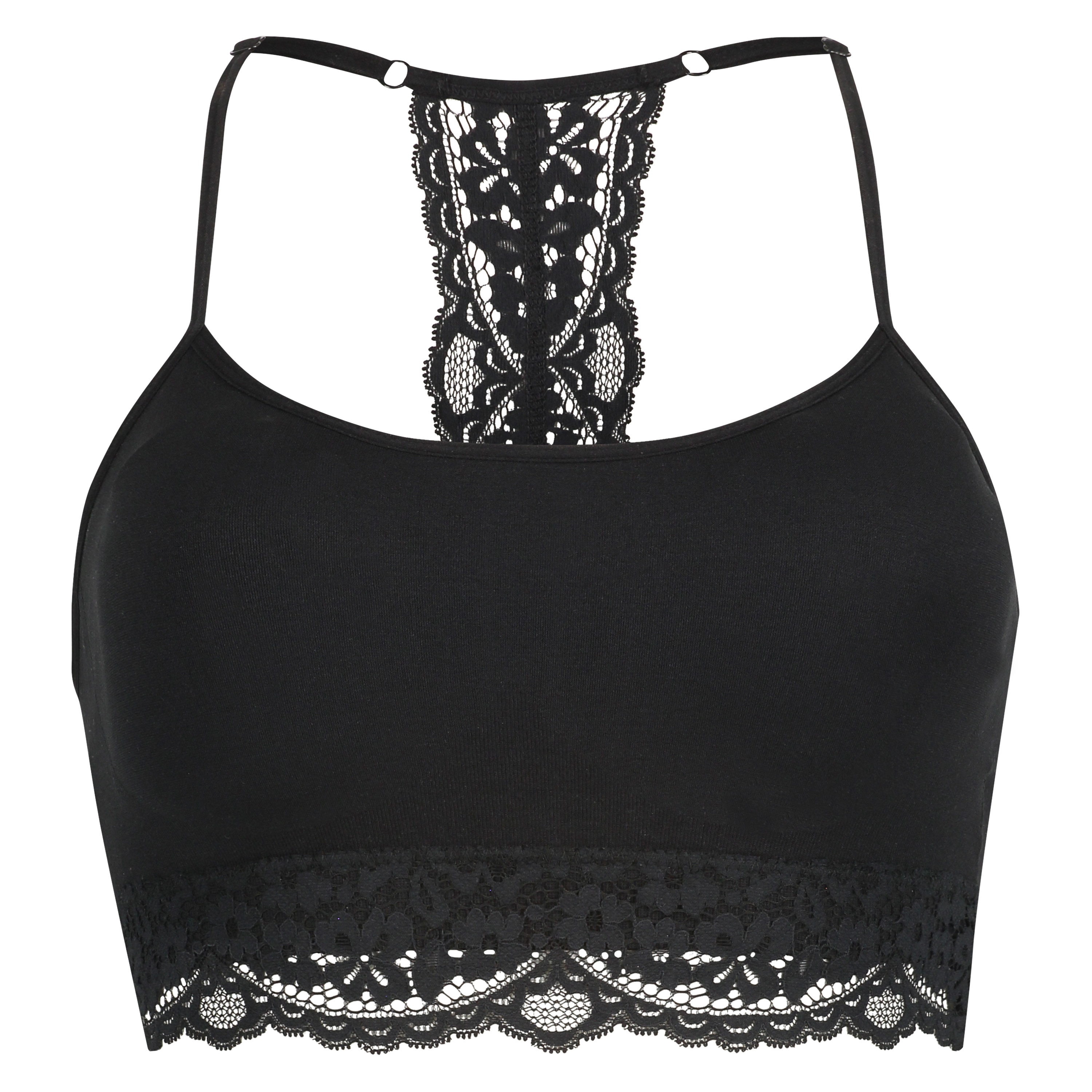 Brassière sans couture Marine, Noir, main